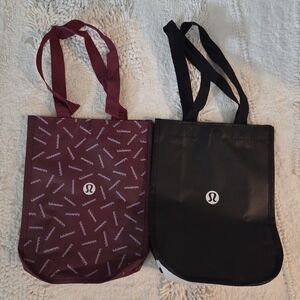 Lululemon Burgundy and Black Tote Set